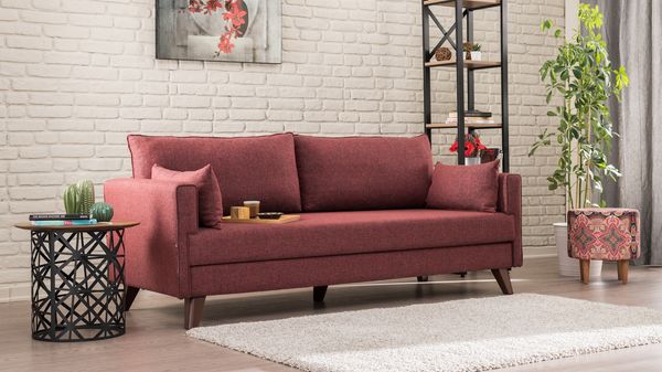 3-Sitzer-Schlafsofa, 'Bella', 85 x 81 x 208, Weinrot