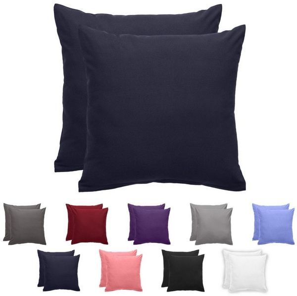 Komfortec Kissenbezug Premium Kopfkissenbezug, gebürstet 100% Mikrofaser 90g/m², (2 Stück), 40x40 cm mit Reißverschluss, Superweiches Kissenhülle Set