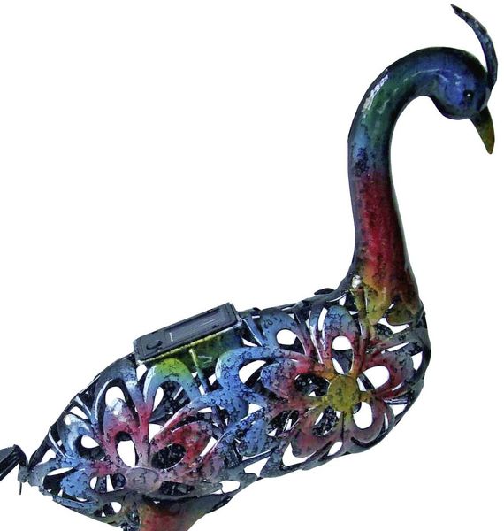LED Solarleuchte, Pfau, bunt, Höhe 61,5 cm Bild 9