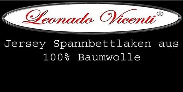 Leonado Vicenti Spannbettlaken Baumwolle Bettlaken auch für Boxspringbetten, Jersey, Gummizug: rundum, (1 Stück), Einfarbig mit Rundumgummi