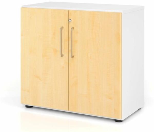 Serie 9' Schrank, Weiß/Ahorn, BxTxH 80 x 42 x 74,8 cm