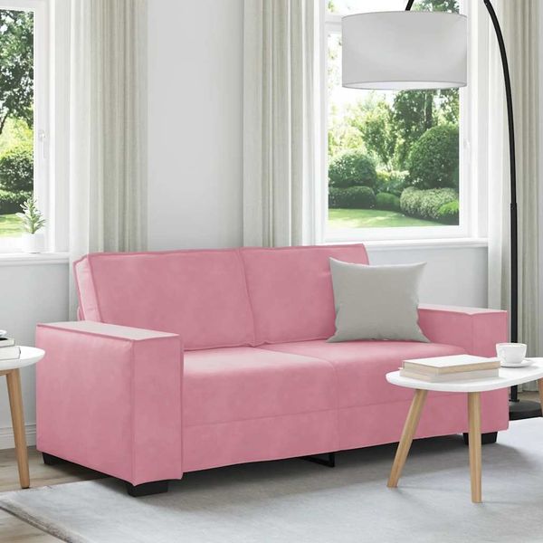 vidaXL 2-Sitzer-Sofa Rosa 180x78x84 cm Samt 4105023