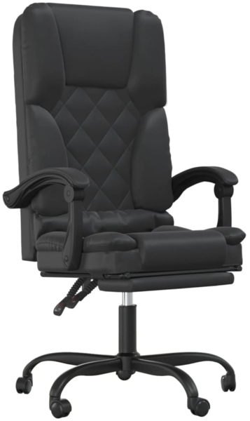 vidaXL Bürostuhl mit Massagefunktion Schwarz Kunstleder 349687