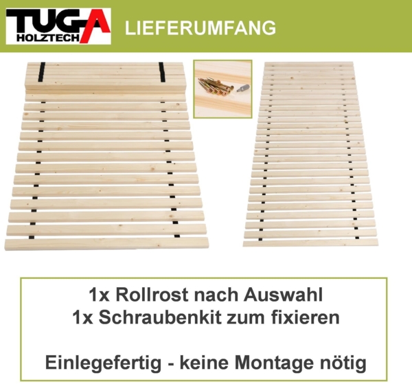 Rollrost " Lamellen - Xandi " Lattenrost 24 mm 120 x 220 cm Bild 6
