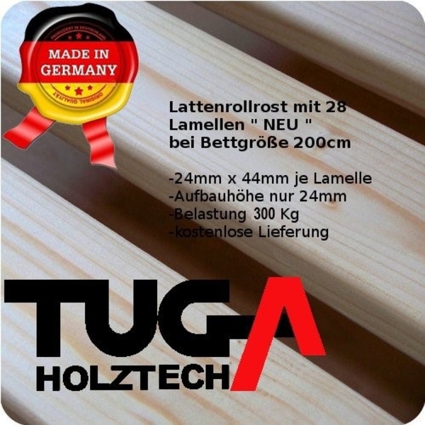 Rollrost " Lamellen - Xandi " Lattenrost 24 mm 120 x 220 cm Bild 10