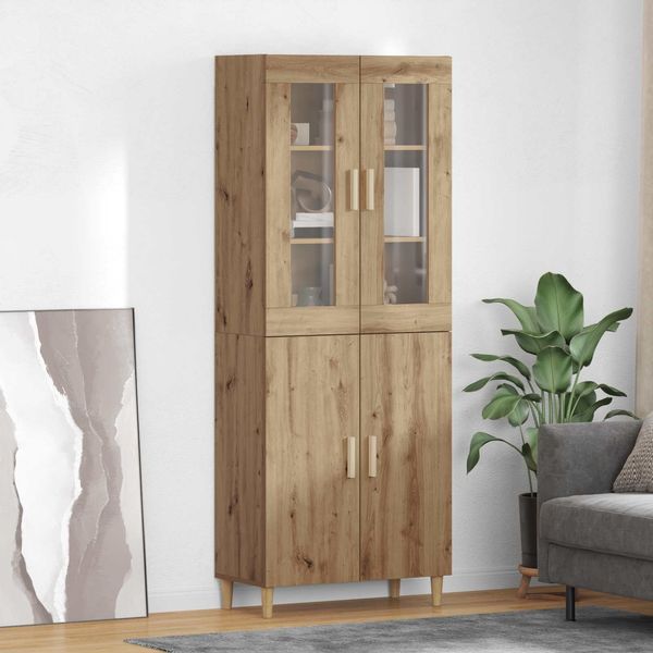 vidaXL Highboard Artisan-Eiche 69,5 x 34 x 180 cm 3415974