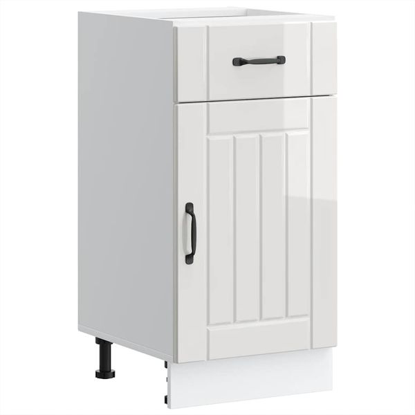 vidaXL Küchen-Unterschrank Lucca Hochglanz-Weiß Holzwerkstoff 853709