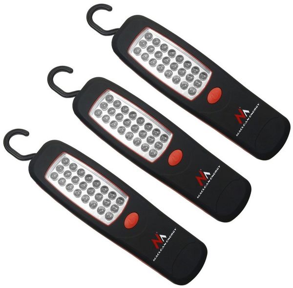 Maclean Arbeitsleuchte MCE03 4 LED mit Magnet & Haken – Werkstattlampe, LED fest integriert, für Auto, Garage, Werkstatt, Camping, Angeln, Heimwerker