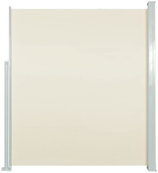 vidaXL Ausziehbare Seitenmarkise 120x300 cm Creme 45360