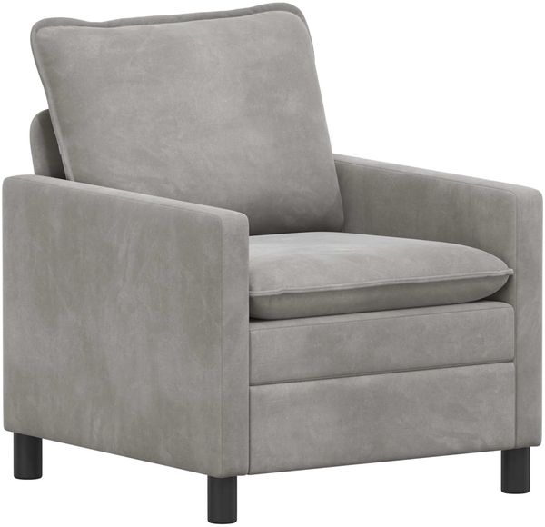 vidaXL Sofa Hellgrau 76 x 81 x 87,5 cm Samt 42028755 Bild 2
