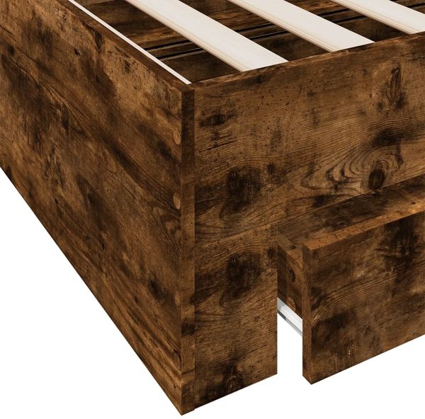 vidaXL Bettgestell mit Schubladen Räuchereiche 160x200cm Holzwerkstoff 3280374 Bild 7