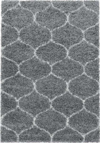 Hochflor Teppich Serena rechteckig - 120x170 cm - Grau