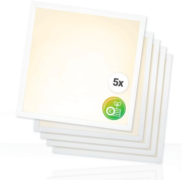 5x LED Panel 62x62 Neutralweiß 4000K 25W 4500lm Rasterleuchte Deckenleuchte BLs2.0