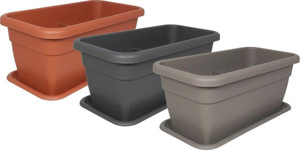Heimwerkercenter Pflanzkübel MePla Untersetzer für Pflanzentrog47x24cm - Terracotta