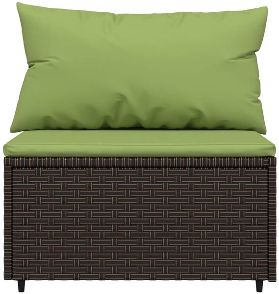 vidaXL 3-tlg. Garten-Lounge-Set mit Kissen Braun Poly Rattan 319828 Bild 7
