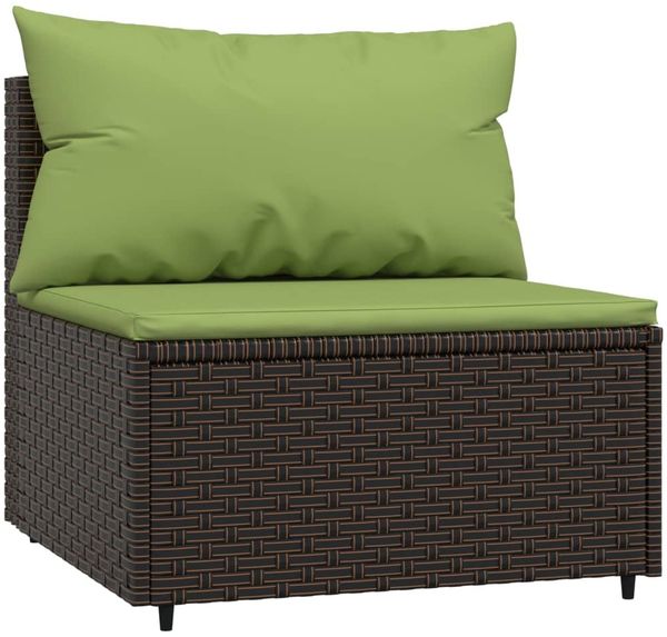 vidaXL 3-tlg. Garten-Lounge-Set mit Kissen Braun Poly Rattan 319828 Bild 6