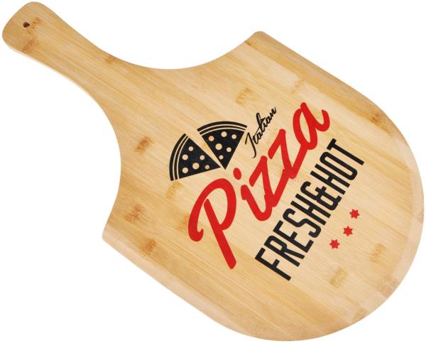 Pizzabrett Schneidbrett Servierplatte Pizza Platte Brett Teller aus Bambus