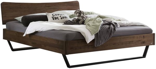 Hasena Lounge Tresali 140x210 Nussbaum, geölt - Fusshöhe 25 cm Massivholzbett