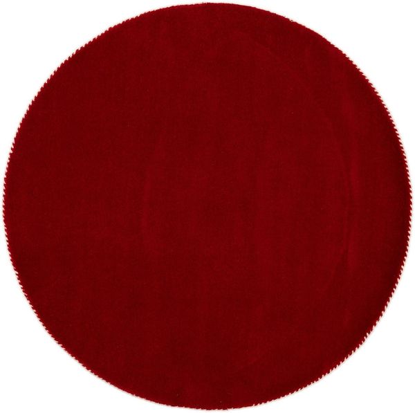 carpetfine Wollteppich Gabbeh Lola Uni, rund, Höhe: 14 mm, mit natürlichem Pflanzenmaterial von Hand gewebt, auch als Läufer