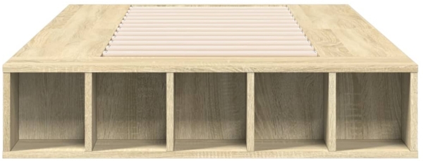 vidaXL Bettgestell Sonoma-Eiche 90x200 cm Holzwerkstoff 3280519 Bild 3