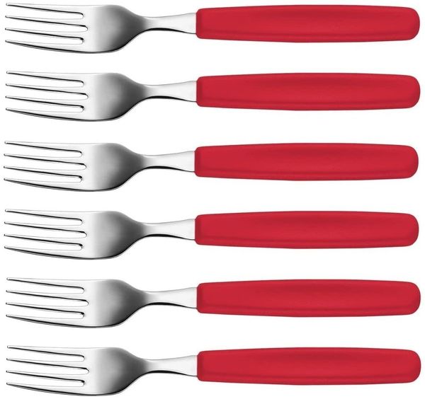 Victorinox | Limited Edition Tafelgabel-Set | Edelstahl in Rot | zeitloses Design | ideal für stilvolle Tischdekorationen