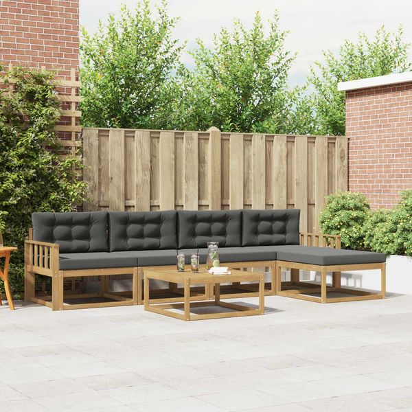 vidaXL Outdoor-Sofagarnitur 6 pcs Weiß und Anthrazit 79 x 79 x 37 cm 3386336