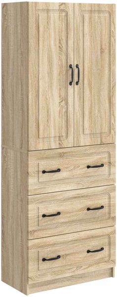 vidaXL Schrankset 2 pcs Sonoma-Eiche 66 x 34,5 x 87 cm Holzwerkstoff 3416963