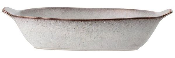 Bloomingville Servierschale Sandrine, grau 42,5x27,5cm Keramik Servierschüssel dänisches Design