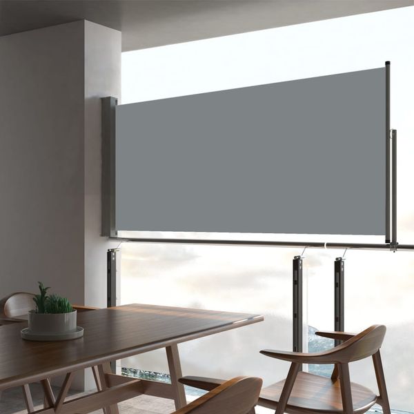 vidaXL Ausziehbare Seitenmarkise 60×300 cm Grau 48354