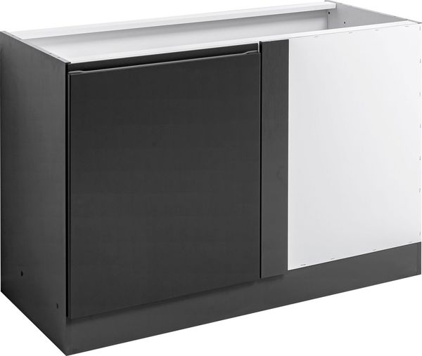 KOCHSTATION Eckunterschrank KS-Bruneck >>Bruneck<< 120 cm breit, für viel Stauraum, hochwertige MDF-Fronten