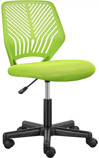 Yaheetech Drehstuhl Höhenverstellbarer Bürostuhl ohne Armlehnen, Schreibtischstuhl mit Netzbezug fürs Arbeitszimmer/Büro/Wohnzimmer