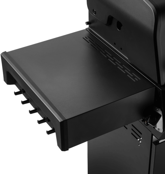 BURNHARD® Seitentisch für Gasgrill, klappbar, bis 20 kg belastbar, Stahl pulverbeschichtet, links & rechts montierbar, mit Haken für Grillbesteck, Ablage für Zubehör – FRED Series 4 - Multi-Color - #946779