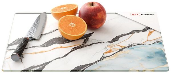 ALLboards Schneidebrett Glas Herdabdeckplatte Schneidebrett 30x40 cm Arbeitsplatte Herdschutz, Glas