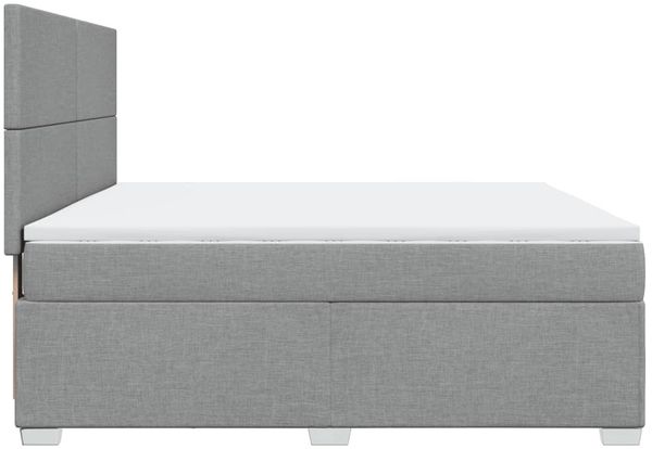 vidaXL Boxspringbett mit Matratze Hellgrau 180x200 cm Stoff 3292860 Bild 11