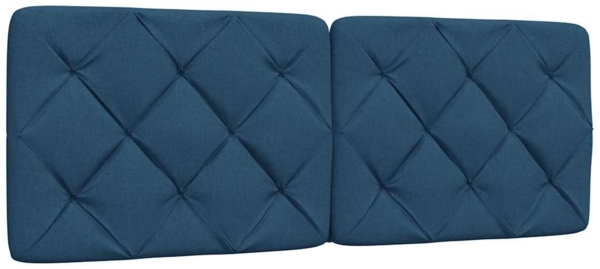 vidaXL Bett mit Matratze Blau 140x190 cm Stoff 3310740 Bild 8