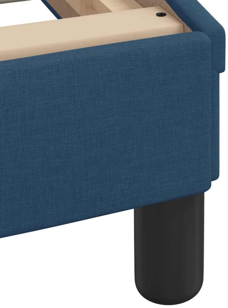 vidaXL Bett mit Matratze Blau 140x190 cm Stoff 3310740 Bild 9