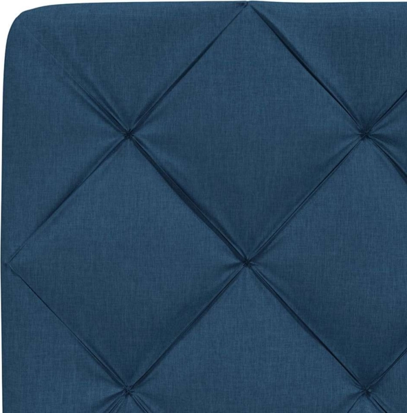 vidaXL Bett mit Matratze Blau 140x190 cm Stoff 3310740 Bild 10