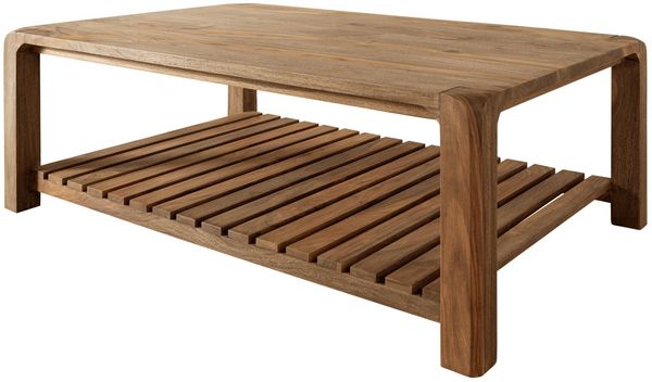 Couchtisch Sheesham 120x80x45 braun geölt BUENO #1001