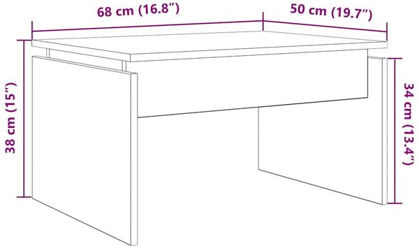 vidaXL Couchtisch Artisan-Eiche 68x50x38 cm Holzwerkstoff 856629 Bild 9