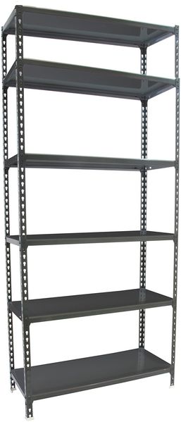 Simon Rack Schwerlastregal, 2500 x 1000 x 500 mm, Bis 180 kg Belastbar, 6 Verstellbare Ablagen, Kellerregal, Lagerregal, Anthrazit - Simonclick