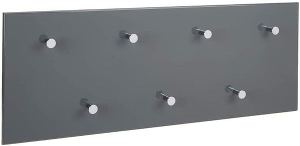 HAKU Möbel Wandgarderobe - grau-chrom - H. 30cm x B. 80cm - HAKU-42190
