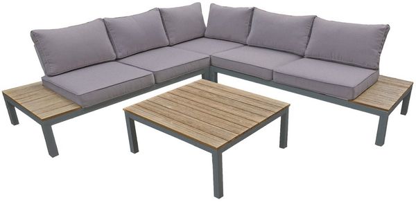 Garden Pleasure Lounge-Set VALENTINA, 4tlg. Anthrazit Sofa Couch Garten Terrasse