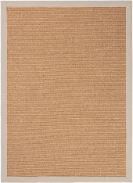 carpetfine Sisalteppich Sisal, auch als Läufer erhältlich, rechteckig, Höhe: 5 mm, mit farbiger Bordüre, Anti Rutsch Rückseite, viele Größen, Wohnzimmer