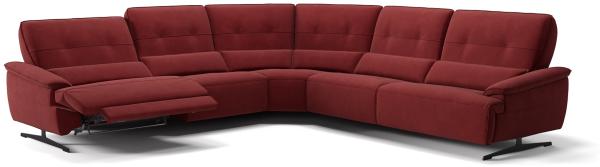 Sofanella Eckcouch PERLO Stoffbezug Sofalandschaft Funktionssofa in Rot S: 270 x 270 Breite
