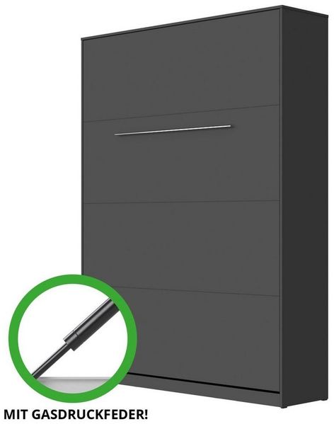 SMARTBett Schrankbett SMARTBett Standard 140x200 Vertikal/Hoch Komfort Lattenrost vertikal/hoch, Regale im Korpus, für Matratzen bis 17 cm Höhe