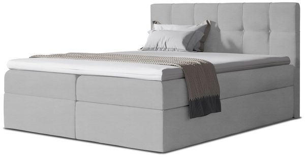 99rooms Cesar Boxspringbett Kunstleder 200x200 cm Grau Bild 6