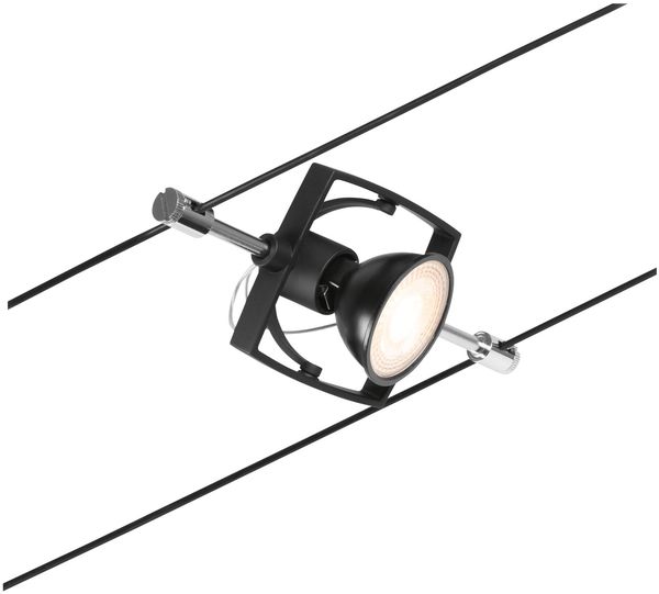 Paulmann No. 94435 Seilsystem Mac II Spot Schwarz matt ohne Leuchtmittel DC