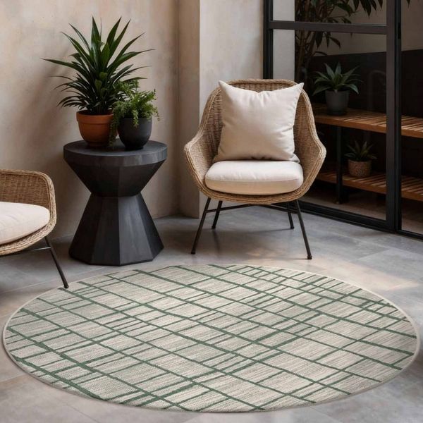 Ted Baker Teppich Crouch, Wendeteppich, rund, Höhe: 8 mm, Designteppich, Wetterfest, Pflegeleicht, Modern, Wohnzimmer, Terrasse