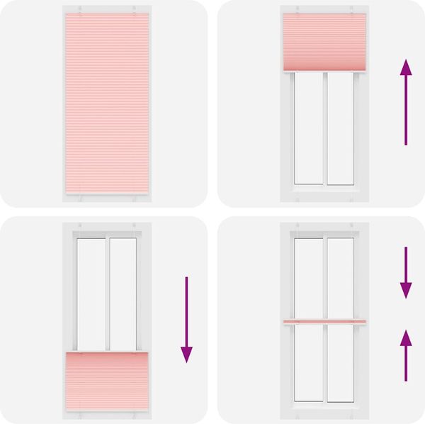 vidaXL Plissee Rosa 100x200 cm Stoffbreite 99,4 cm Polyester 4015466 Bild 7