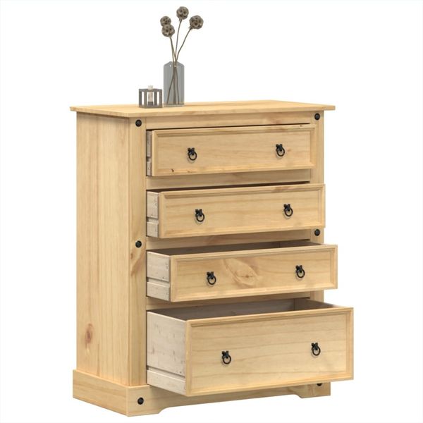 vidaXL Kommode Corona 92x48x114 cm Massivholz Kiefer 4005675